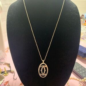 Cartier Silver tone Intricate Cut-Out Design Pendant ✨️/ Charm Necklace